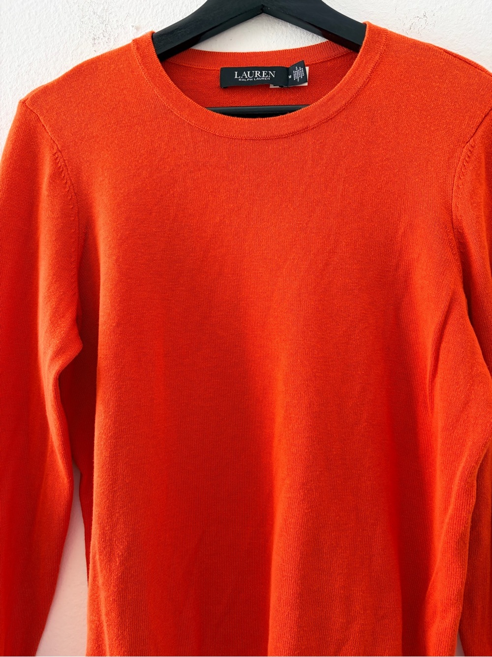 Ralph Lauren women's Bright Orange Crewneck Sweater - Picture 2 of 5
